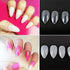 Yimart 500pcs/pack Stiletto False Nails - Clear Oval Sharp Full Nail Tips for Nail Art Decoration