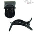 Parcelona French Simply Bear Paw Black Medium 3" Celluloid Side Slide In Jaw Hair Claw Clip for Women