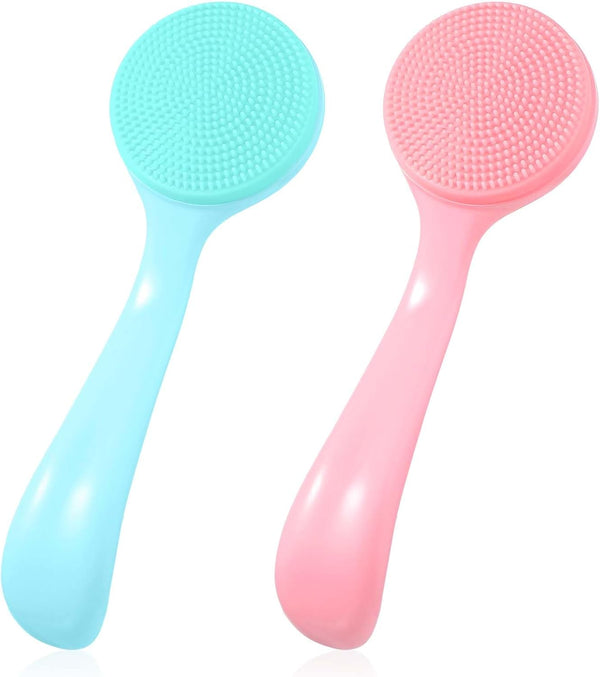 Silicone Manual Facial Cleansing Brush Skin Friendly Scrubber for Exfoliating, Massaging, and Makeup Removal