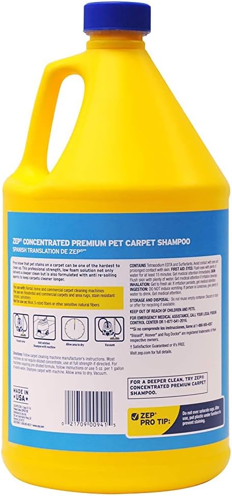ZEP INC Carpet Shampoo - Clear, 128 fl oz (Pack of 1)