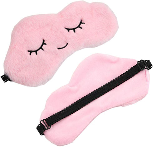 HappyDaily Beautiful and Comfortable Sleep Masks - Set of 3 (Cloud - Pink/Blue/White)