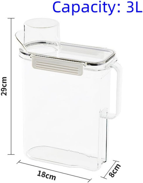 Laundry Detergent Dispenser, 3L Softener Bottle, Liquid Soap Container