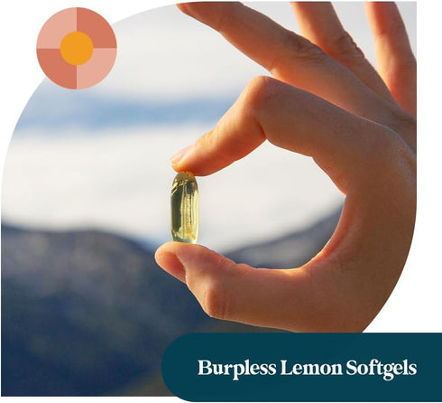 Pattern Wellness Omega 3 Softgels, Pure Fish Oil for Brain, Heart & Joint Support, Non-GMO & Lab Tested