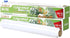 KAMMAK 12 inch 2 Pack 300 Plastic Wrap, Food Wrap with Slide Cutter, Cling Wrap Food Service Clear Cling Film Square FT