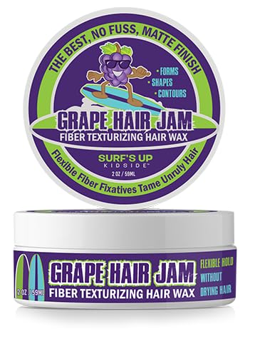 Surf’s Up Grape Hair Jam | The Best, No Fuss, Matte Finish Hair Texturizing Wax | Salon Grade | Fresh off the Vine Grape Fragrance kids and adults LOVE! | 2 OZ
