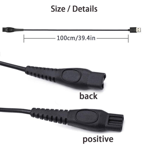 INVODA Shaver Charger for Norelco HQ8505, USB Power Cord 5V Replacement Charging Cable