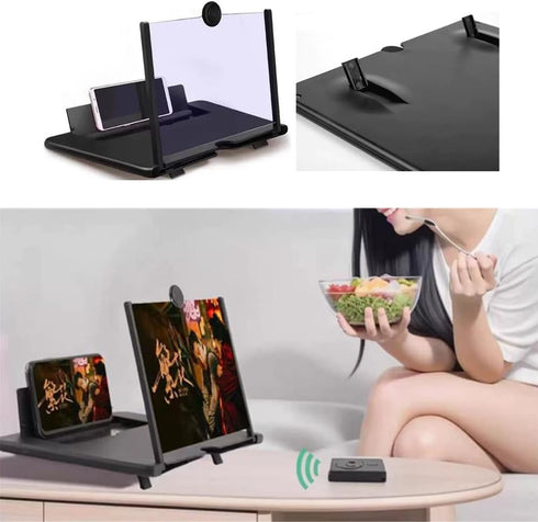 KEMANI 12" Magnifier,3D Screen HD Mobile Phone Magnifier Projector Screen Enlarger for Movies,Videos,Gaming,Foldable