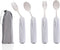 Adaptive Utensils Set for Hand Tremors, Angle Adjustable Silverware Aid for Parkinsons (4 Count: 2 Spoon + 2 Fork)