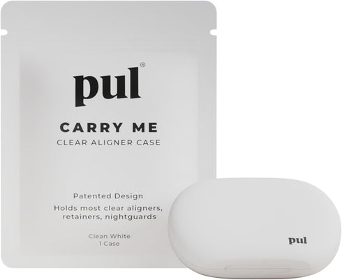 PUL Clear Aligner & Retainer Case for Invisalign, Dental Removables, Plastic Holder with Secure Magnet Closure