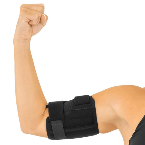Vive Bicep Brace Compression Sleeve - Tendonitis Upper Arm Support Brace for Pain Relief, Comfortable & Adjustable