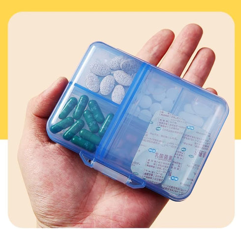 Wopanxye Travel Medicine Pill Organizer, Daily Pill Box Purse Pocket, Weekly AM PM Medication Reminder Planner, Cute