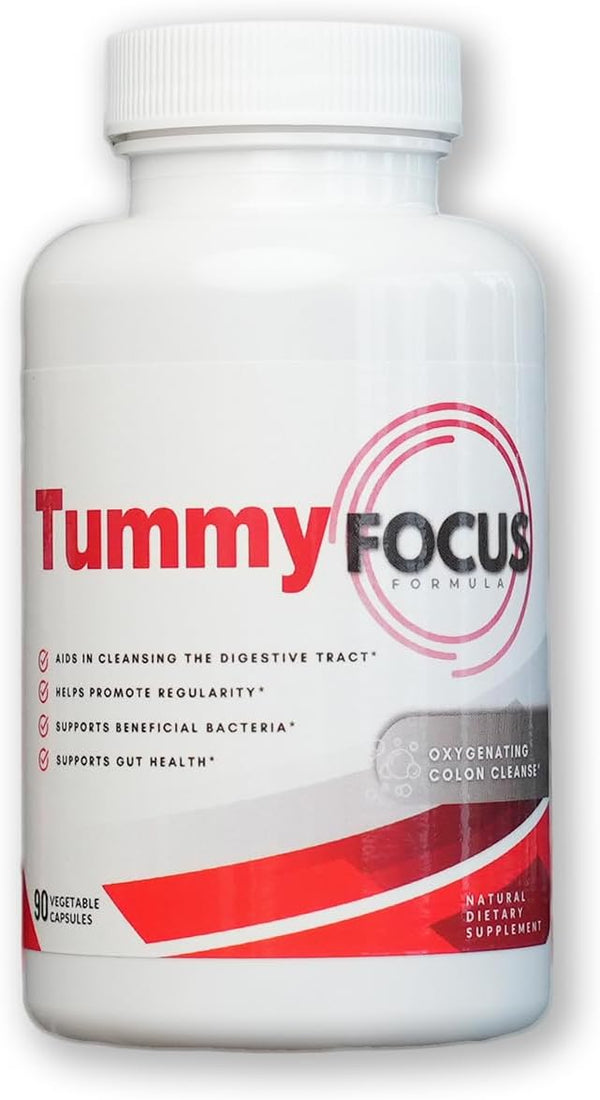 JJ Smith Tummy Focus Digestive Cleanse Supplement with Ozonated Oxygenated Magnesium Supports