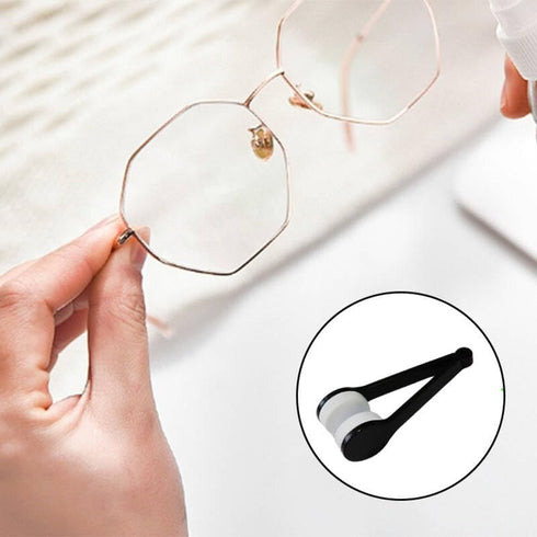zuylikxy 12PCS Eyeglass Cleaner, Mini Microfiber Cloths and Brush for Sunglasses, Eyewear and Reading Glasses