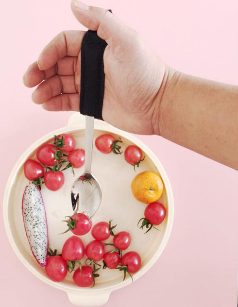 Adaptive Utensil Holder for Arthritis, Universal Cuff Fork Spoon Fixer Strap for Weak Grip Patients