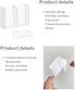 4PCS Medium Wall Mount Storage Box, 4 Compartment Transparent Plastic Makeup Brush Lipstick Holder, Self-Adhesive