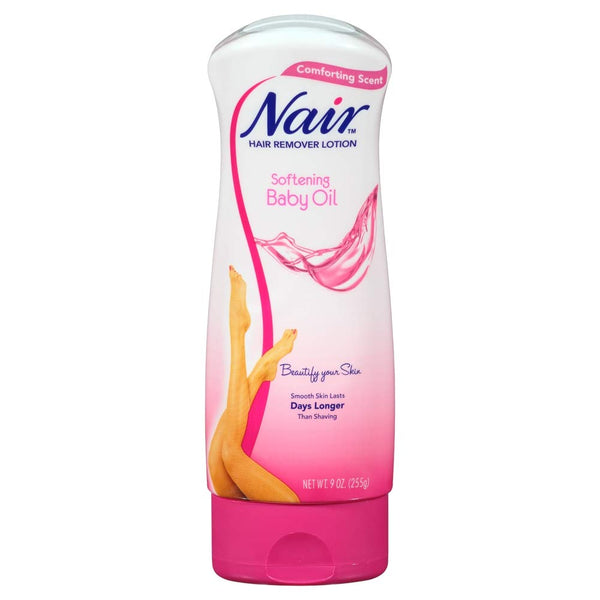 Nair Hair Remover Lotion for Body & Legs, Baby Oil, 9 oz