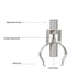 Ingrown Toenail Lifter Tool, Stainless Steel Clamp for Ingrown Toenail Care, Professional Foot Care Tool, Silver