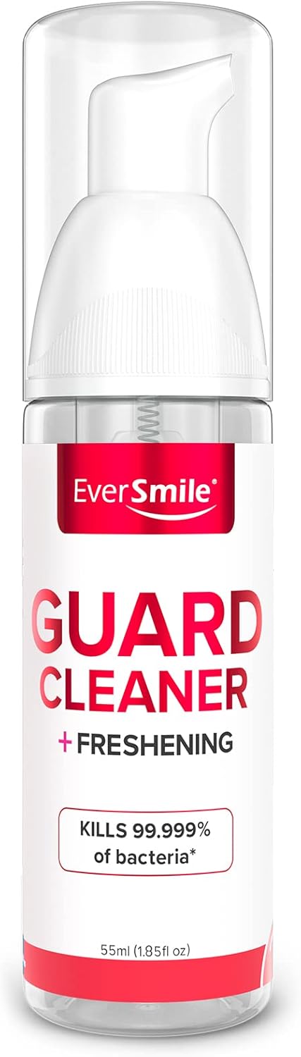 EverSmile Guard Cleaner for Night Guards, Sleep Guards, Mouth Guards, Snore Guards, Sports Guards and Grinding Guards | Cleans & Fights Bad Breath (1 Pack - 55 ml)