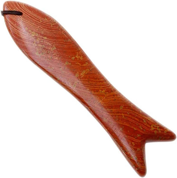 ZHAO SHOP Fish-Shaped Scraping Board | Traditional Anti-Aging Scraper| Bian Stone Gua Sha Massage