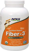 NOW Supplements Fiber-3, 16-Ounce, Certified Organic, Non-GMO Project Verified, with Organic Flax Meal, Acacia & Inulin