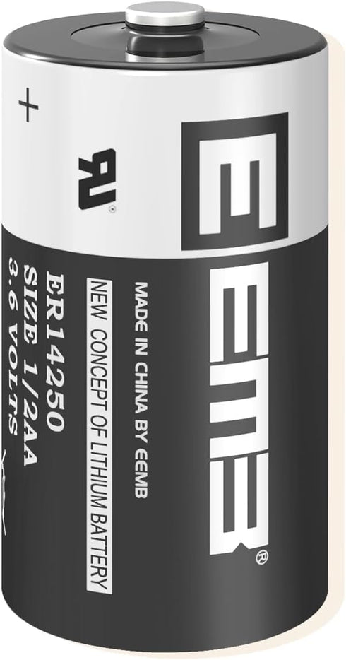 EEMB ER14250 1/2AA 3.6V Lithium Battery Li-SOCL2 Non-Rechargeable for Dog Collar Meter Sensor Home Security