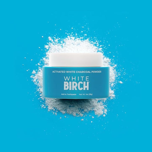 White Birch Activated White Charcoal Powder, Professional Teeth Whitening Charcoal for Natural Oral Care