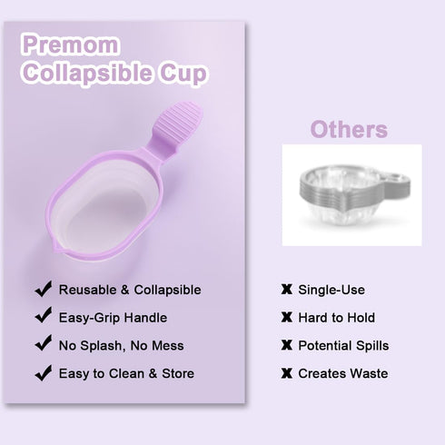 VPOOZZ 2 Pack Urine Cups for Ovulation & Pregnancy Tests Reusable Pee Cup Collapsible Specimen Container Urine Sample