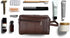 Liberty Leather Genuine Sheep Nappa Leather Toiletry Travel Bag, Bathroom Organizer with Multiple Compartments