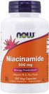 NOW Niacinamide (Vitamin B-3) 500 mg, 100 Veg Capsules, Supports Energy Production