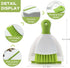 Small Broom and Dustpan Set - Dust Pan Broom Brush, Mini Dustpan and Brush for Home Cleaning (Green, 3PCS)