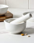 Mini Pill Crusher Porcelain - Set of 2 Ceramic Mortar & Pestle Pill Grinder