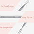Professional Blackhead Remover Tool - 2-in-1 Stainless Steel Pimple Popper Blemish Extractor (2pcs)