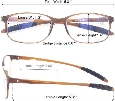 4 Pack Computer Blue Light Blocking Reading Glasses, Flexible Lightweight Anti Eyestrain Portable Readers for Women Men