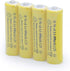 Solar Light Rechargeable Batteries for Garden/Lawn/Lamp 1.2V AA Ni-CD 600mAh 4 Pack (Yellow)
