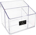 Isaac Jacobs Clear Acrylic 3-Compartment Organizer - Remote Holder & Multi-Functional Storage Solution