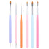 6Pcs Nail Art Brush Set, Gel Polish and Acrylic Nails Painting Tools for Home DIY Salon