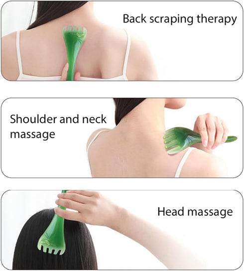 Much Hotter 3pcs Head Massager Comb, Gua Sha Facial Massage Tools Five Claw Facial Scrapper Scalp Massage Comb Scraping