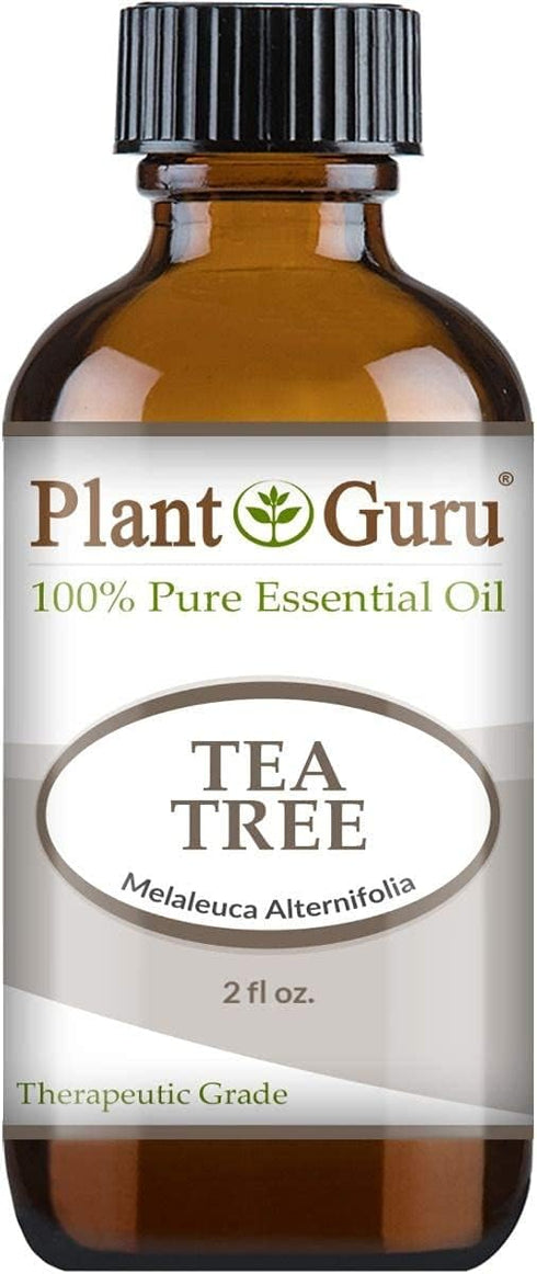 Tea Tree Essential Oil 2 oz. 100% Pure Undiluted Therapeutic Grade Extract of Melaleuca Alternifolia for Skin, Body, Hair Growth, Scalp Dandruff, Acne and Aromatherapy Diffuser Humidifier