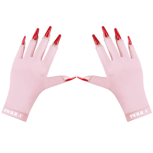 NXJ INFILILA UV Gloves for Nails, Professional Anti UV Light Gloves for Gel Manicure, UPF 99+ Protection, Fingerless