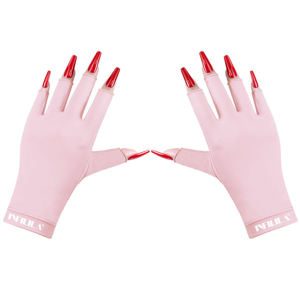 NXJ INFILILA UV Gloves for Nails, Professional Anti UV Light Gloves for Gel Manicure, UPF 99+ Protection, Fingerless
