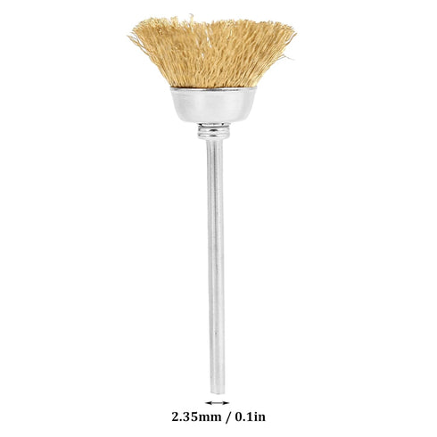 Nail Drill Bit Set, Brass Wire Cleaning Brushes, Polishing Head Cleaner for Nail Drill Machine, Manicure Pedicure Tools