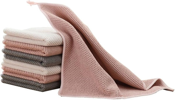 Microfiber Cleaning Cloths, Super Absorbent Kitchen Rags for Drying Dishes, Home, Car, Glass - 6 Pack, 12x16 inch