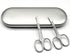 Stainless Steel Grooming Scissors Pack of 2 with Travel Case, Eyebrow, Nose Hair & Beard Trimming Kit