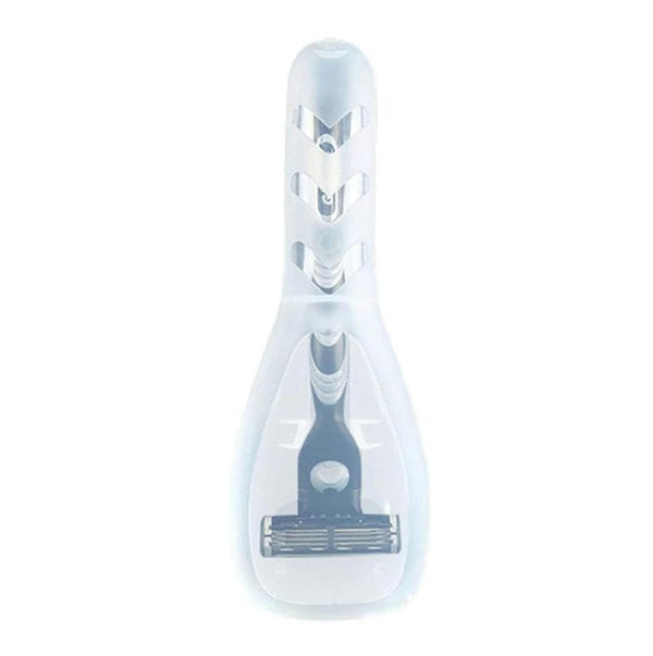 Transparent Portable Travel Manual Razor Protector Case for Electric Shavers and Hair Removal (Silver)