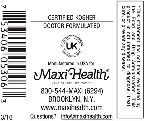 Maxi Health Multivitamin for Women & Men, 60 Capsules for Energy Support