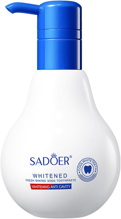Press Toothpaste, Baking Soda Whitening Toothpaste, Natural Stain Remover, Fluoride-Free, 310 g