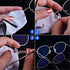 Eyeglass Nose Pads Screw-in Repair Kit, Anti-Slip Soft Silicone Air Chamber Bag with Screws and Screwdriver for Glasses