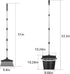 Broom and Dustpan Combo Set, 54" Long Handle Angle Broom and Dust Pan for Home Office Cleaning (Black and Grey)