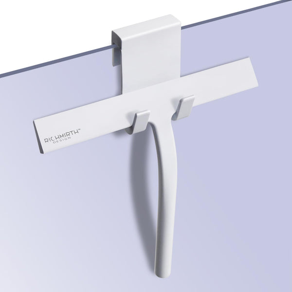 Shower Squeegee 9" with Silicone Hook, All Purpose for Shower Glass Door, Bathroom Tiles, and Car Windows