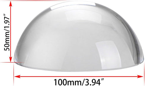 Sumnacon Crystal Magnifying Glass Dome, 4'' Functional Paperweight/Reading Aid for Blueprints